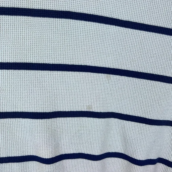 Vintage Polo Ralph Lauren Cream Navy Striped Longsleeve Size L